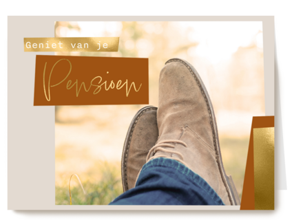 Pensioen kaart geniet van je pensioen
