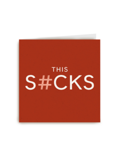 Sterktekaart this sucks rood gezakt