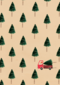 Kerstkaart kerstbomen met vrachtwagen