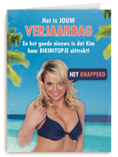 kim trekt haar bikinitopje uit