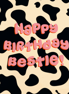 verjaardag kaart hip happy birthday bestie