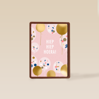 gefeliciteerd kaart vrouw hiep hiep hoera