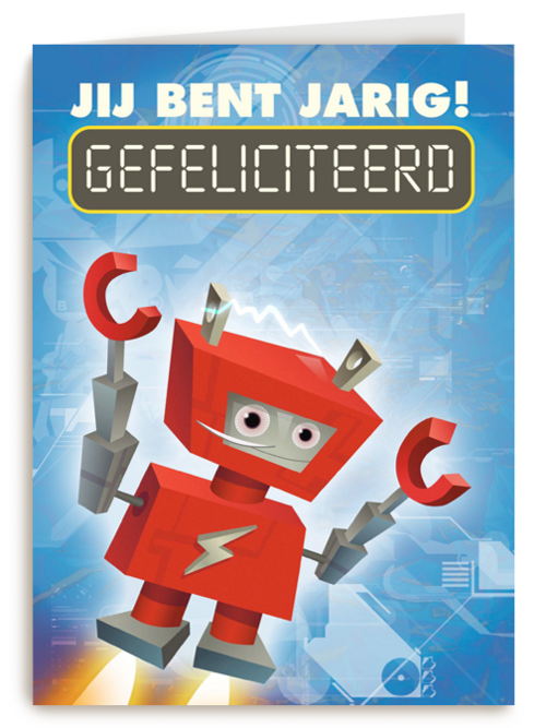 rode robot gefeliciteerd