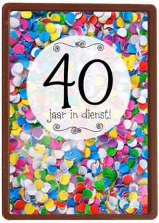 confetti 40 jaar in dienst