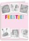 roze uitnodiging kinder feestje meisje