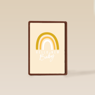 Geboorte felicitatie regenboog