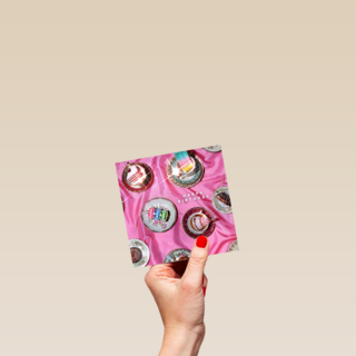 Vondels happy birthday kerst roze