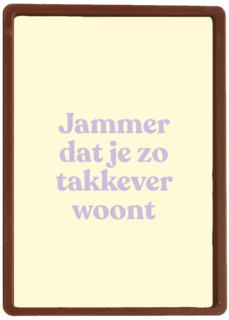verhuizing kaart jammer dat je zo takkever woont