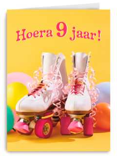 Hoera 9 Jaar rolschaatsen