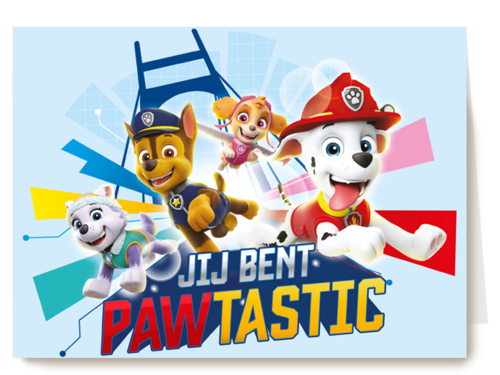 Paw Patrol kaart jij bent fantastisch