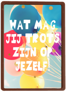 Felicitatie kaart man vrouw wat mag jij trots zijn op jezelf