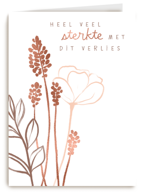 Condoleancekaart Heel veel sterkte met dit verlies