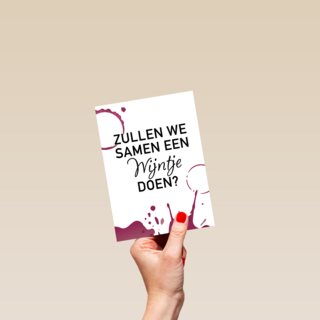 hart onder de riem kaart zullen we samen een wijntje doen