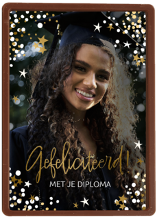 Geslaagd Gefeliciteerd Sparkle Fotokaart