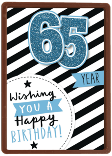 verjaardag leeftijden 65 jaar gestreept