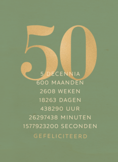 Verjaardagskaart 50 600 maanden