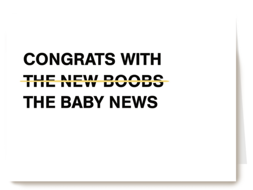 congrats with the new boobs