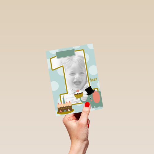 hoera een jaar kids jongen