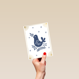 Kerstkaart Religieus Vredesduif