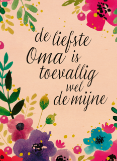 De liefste oma is toevallig wel de mijne