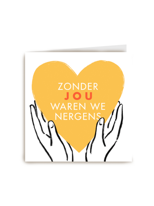 Bedankt kaart thuiswerken zonder jou waren we nergens