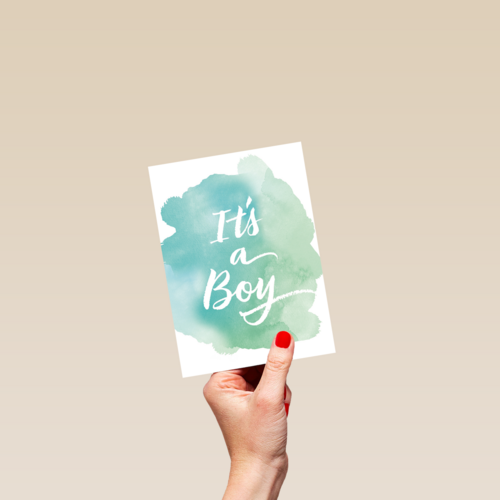 watercolor it is a boy
