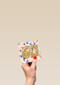 Verjaardagskaart gouden 60 met confetti
