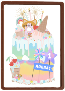 een hele grote taart met ijs voor een 1 jarige