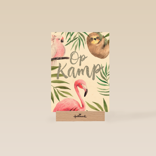 Op kamp kaart jungle dieren