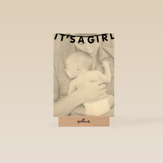 fotokaart enkel its a girl vlaggetje