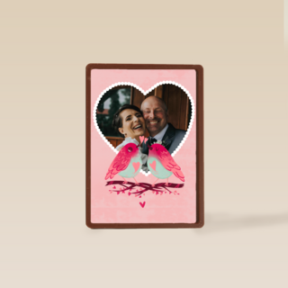 Liefde hart fotokaart vogels