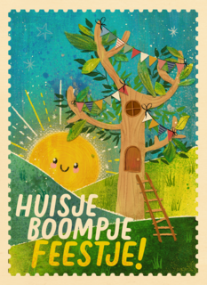 Kinderpostzegels - Huisje boompje feestje!