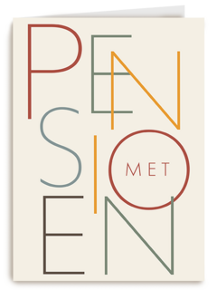 Pensioen kaart met pensioen