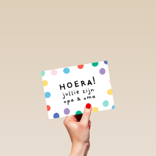 geboorte kleinkind confetti hoera jullie zijn opa en oma