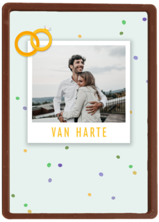 trouwdag fotokaart stijlvol van harte