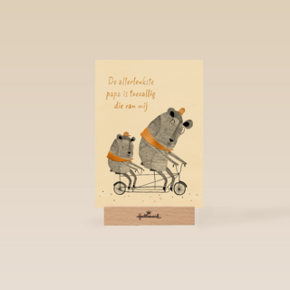 2 Beren op een tandem leukste papa