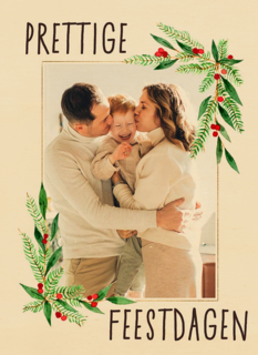 Kerstkaart foto klassiek kader