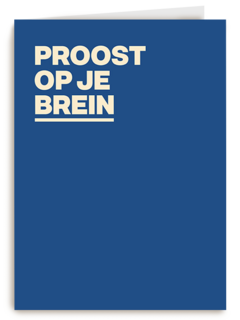Geslaagd kaart Proost op je brein