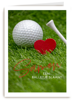 Valentijn balletje slaan golf