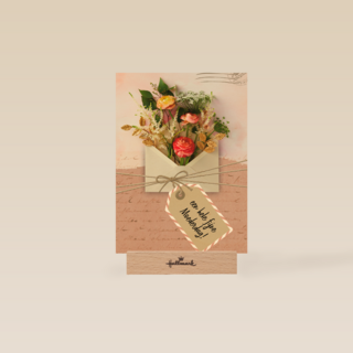 Moederdagkaart envelop met bloemen