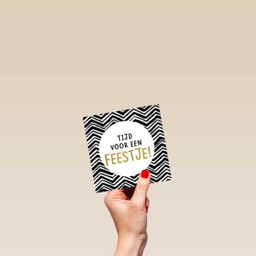 tijd voor een feestje met goud en patroon