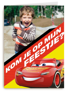 Cars verjaardagskaart foto kom je op mijn feestje