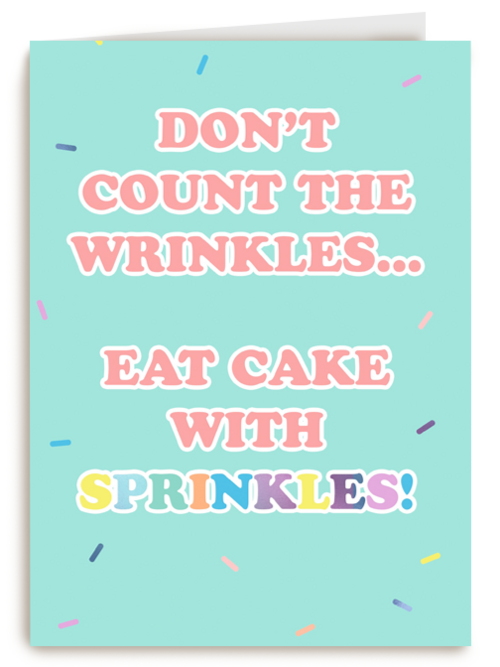 Verjaardagskaart vrouw grappig Dont count the wrinkles