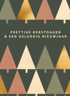 Kerstkaart zakelijk design kerstbomen