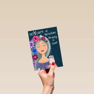 Verjaardagskaart 50 vrouw 50 years of