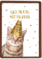 nieuwjaar kaart kat gelukkig nieuwjaar