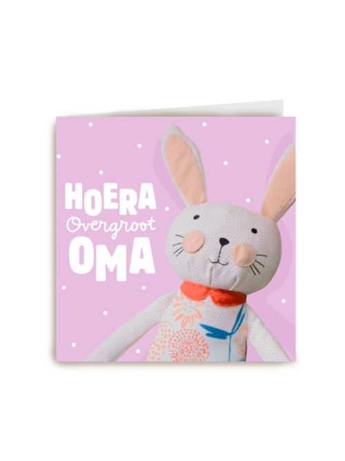 Felicitatiekaart hoera overgrootoma