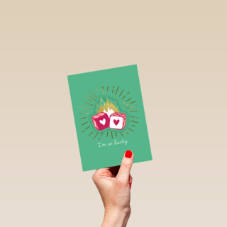 Valentine Im So Lucky dice