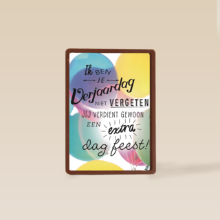 te laat birthday verjaardag