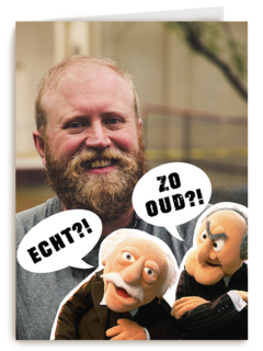 verjaardag kaart muppets foto waldorf statler